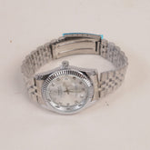 Woman Silver Chain Watch SIlver Dial